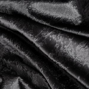 Černý sametový závěs RIVA s mramorovým vzorem 140x270 cm