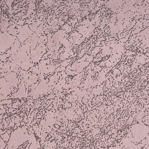 Růžový sametový závěs RIVA s mramorovým vzorem 140x270 cm