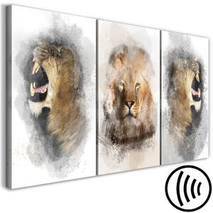 Obraz Portrét lva (3-dílný)