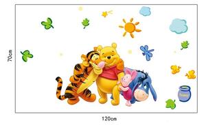 Živá Zeď Samolepka Medvídek Pú s přáteli Velikost: 120 x 70 cm