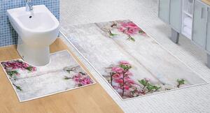 Koupelnová a WC předložka Růžový květ 3D