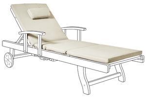 Polstr na zahradní lehátko TOSCANA/JAVA/AMANTEA PREMIUM 189 x 58 cm Taupe