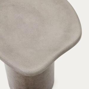 Šedý cementový zahradní stolek Kave Home Macarella 48 x 47 cm