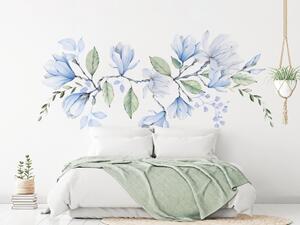 Fototapeta Magnolie v rozkvětu - romantický motiv květů v modré barvě