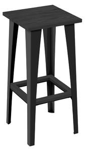 Barová židle černá A31, masiv dub černý