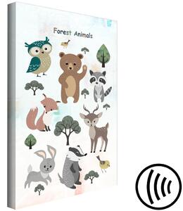 Obraz Lesní zvířátka (1-dílný) svislý - veselá kompozice pro děti