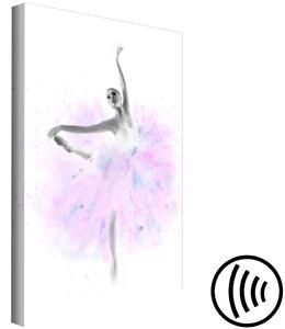 Obraz Tančící baletka - žena v malovaném akvarelovém šati