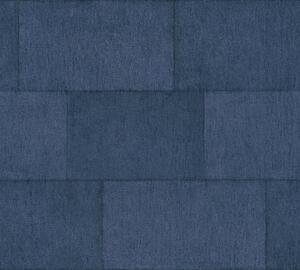A.S. Création | Vliesová tapeta na zeď Titanium 3 38201-5 | 0,53 x 10,05 m | modrá, metalická