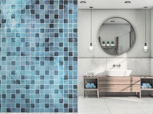 Fototapeta Okrasná mozaika - dekorativní dlaždice koupelny v abstraktních vzorech