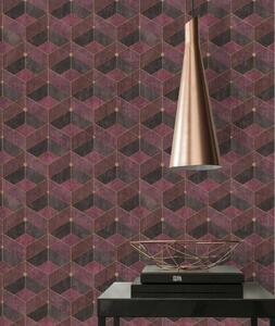 A.S. Création | Vliesová tapeta na zeď Titanium 3 38202-5 | 0,53 x 10,05 m | metalická, vínová