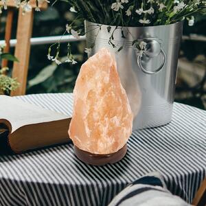 Solná stolní lampa Stone, přírodní barva