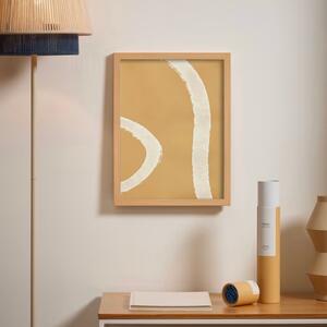 Žlutý abstraktní plakát Kave Home Emora 39,8 x 29,8 cm