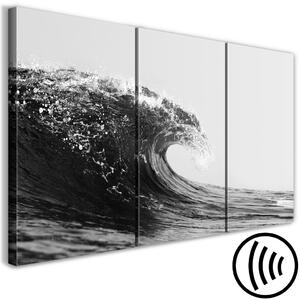 Obraz Šumivá vlna osvěžení - černobílá fotografie mořské vody