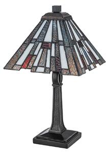 Stolní lampa QUOIZEL, Inglenook, Bronzová / starobylá mosaz, Obývací pokoj, Kov, Tiffany