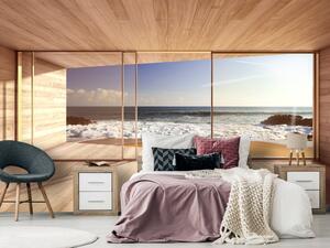 Fototapeta Pláž a vlny - zvětšující se vnitřní prostor s výhledem na horizont