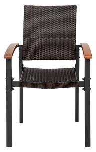 LIVARNO home Stohovatelná židle Valencia, šedá/hnědá (100343512)