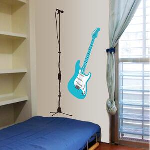 Živá Zeď Samolepka Elektrická kytara