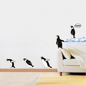 Živá Zeď Samolepka Tučňáci na procházce