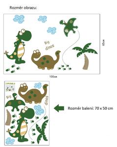 Živá Zeď Samolepka Kreslení Dinosauři