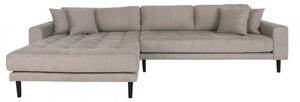 House Nordic Rohová pohovka LIDO 290 cm, polyester šedý, levý roh 1301486