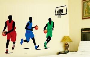 Živá Zeď Samolepka Hráči basketbalu