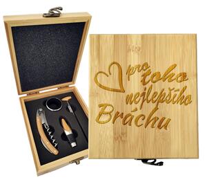 Sablio Dárková sada na víno Pro toho nejlepšího bráchu: 147×168×49 mm