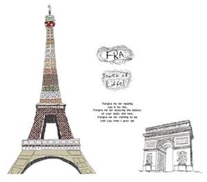 Živá Zeď Samolepka Eiffelova věž