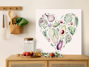 Obraz Kuchyňský věnec - ručně malovaný zeleninový motiv v jasných barvách