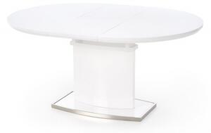 Jídelní kulatý rozkládací stůl FEDERICO –⁠ 120x120x76 (+40), kov, bílý