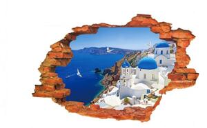 Živá Zeď Samolepka 3D Výhled na Řecko