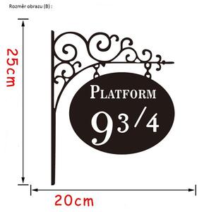 Živá Zeď Samolepka Harry Potter vlakové nástupiště Barva: Pravá, Velikost: 25 x 20 cm