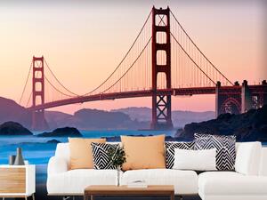 Fototapeta Sanfranciský most - slavný most Golden Gate za soumraku