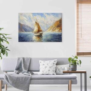 Obraz Loď na moři - krajina inspirovaná dílem Clauda Moneta