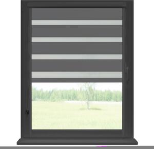 Dekodum Roleta den a noc v antracitové kazetě zatemňovací, barva látky Grafitová Šířka (cm): 30, Výška (cm): Standardní (do 150 cm), Strana mechanismu: Levá