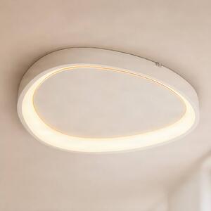Lindby LED stropní svítidlo Triangulo, bílé, 42 cm, stmívatelné v 3 stupních, stmívatelný, Bílá / opál, Obývací pokoj / jídelna, Plast, Moderní