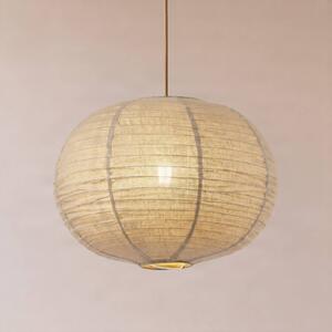 Lindby Závěsné světlo Autumn, taupe, Ø 40 cm, plátno, koule, stmívatelný, Hliník / šedá / zinek, Obývací pokoj / jídelna, Textil / tkanina / hedvábí, Skandinávský