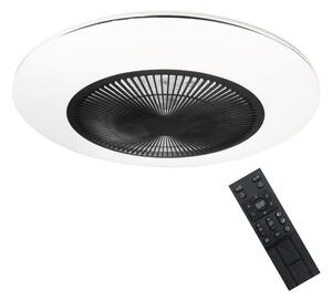 Milagro LED Stmívatelné stropní svítidlo s ventilátorem ARIA LED/38W/230V černá/bílá +DO MI1953