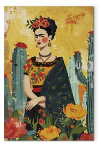 Obraz Frida Kahlo - An Artistic Representation of the Artist With Cacti