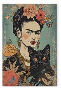 Obraz Frida Kahlo - A Portrait of the Japanese-Inspired Painter