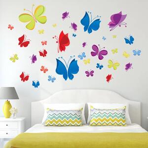 Živá Zeď Samolepka Hejno motýlů