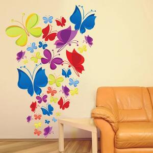 Živá Zeď Samolepka Hejno motýlů