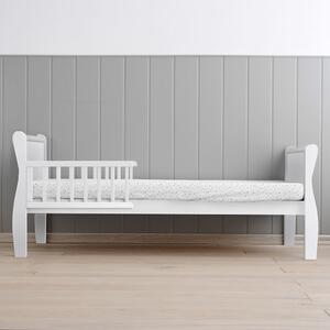 Dětská postel bílá Noble Junior 160×80 + zábradlí