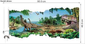 Živá Zeď Samolepka Dinosauři a Tyranosauři II