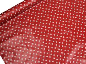 Ubrusovina PVC s textilním podkladem - 55 červená květy