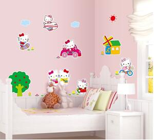 Živá Zeď Samolepka Hello Kitty na výletě