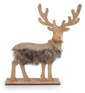 Dřevěný jelen výška 21,5 cm - 1 přírodní stř