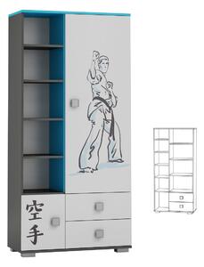 Vomaks unit, s.r.o. JAPAN ABS 6 Regál Provedení korpusu: grafit | tmavě modrá