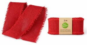 Stuha bavlněná VILLAGE SOUL Ruby Red červená 40mm x 2m (12,-Kč/m)