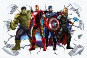 Živá Zeď Samolepka Avengers hrdinové
