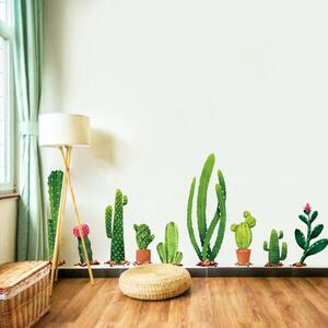 Živá Zeď Samolepka Kaktusy